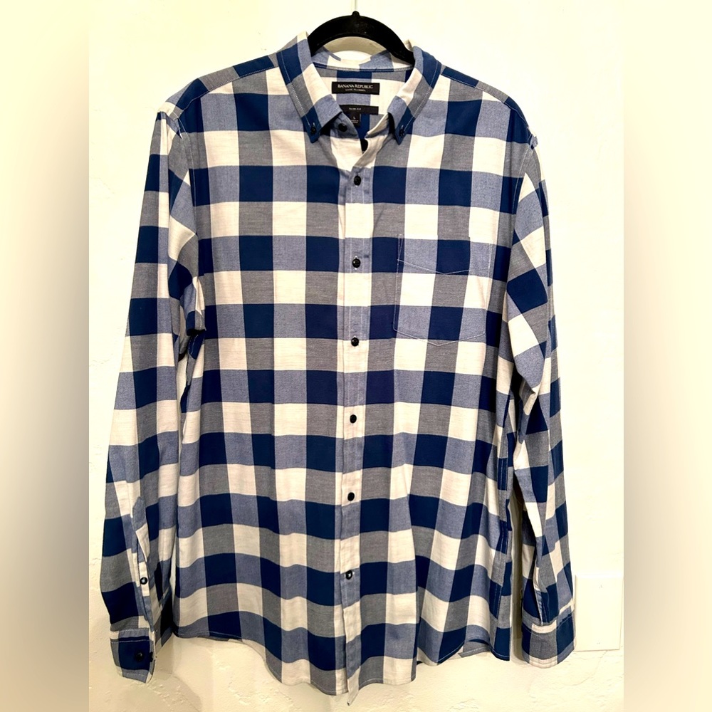 Banana Republic Luxe Flannel Slim Fit Size L